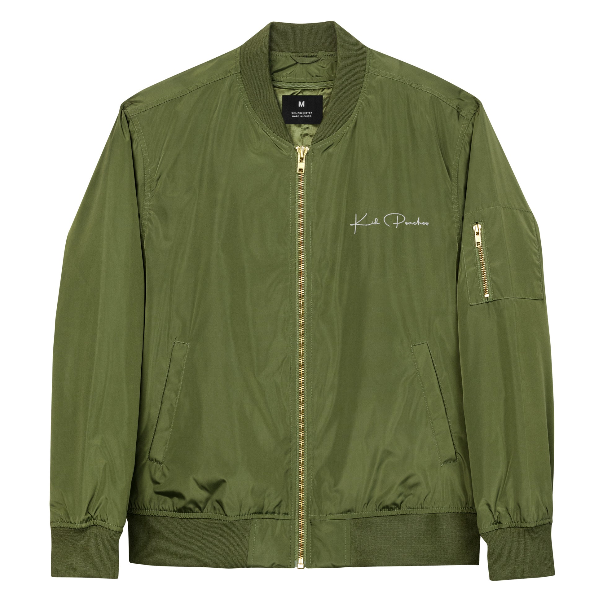 Army Recycled Bomber Jacket Front View