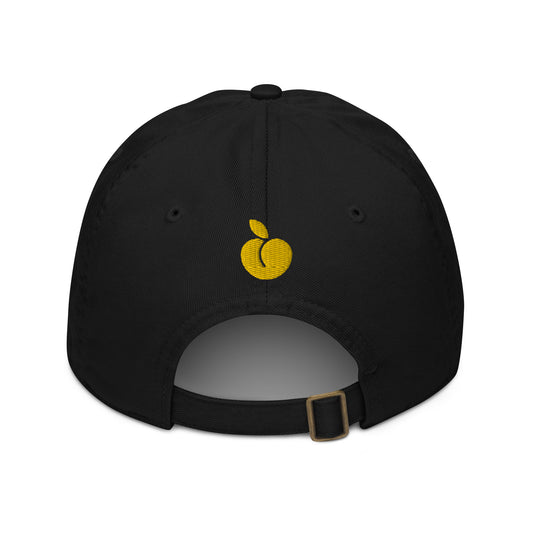 Black Organic Baseball Cap Back View