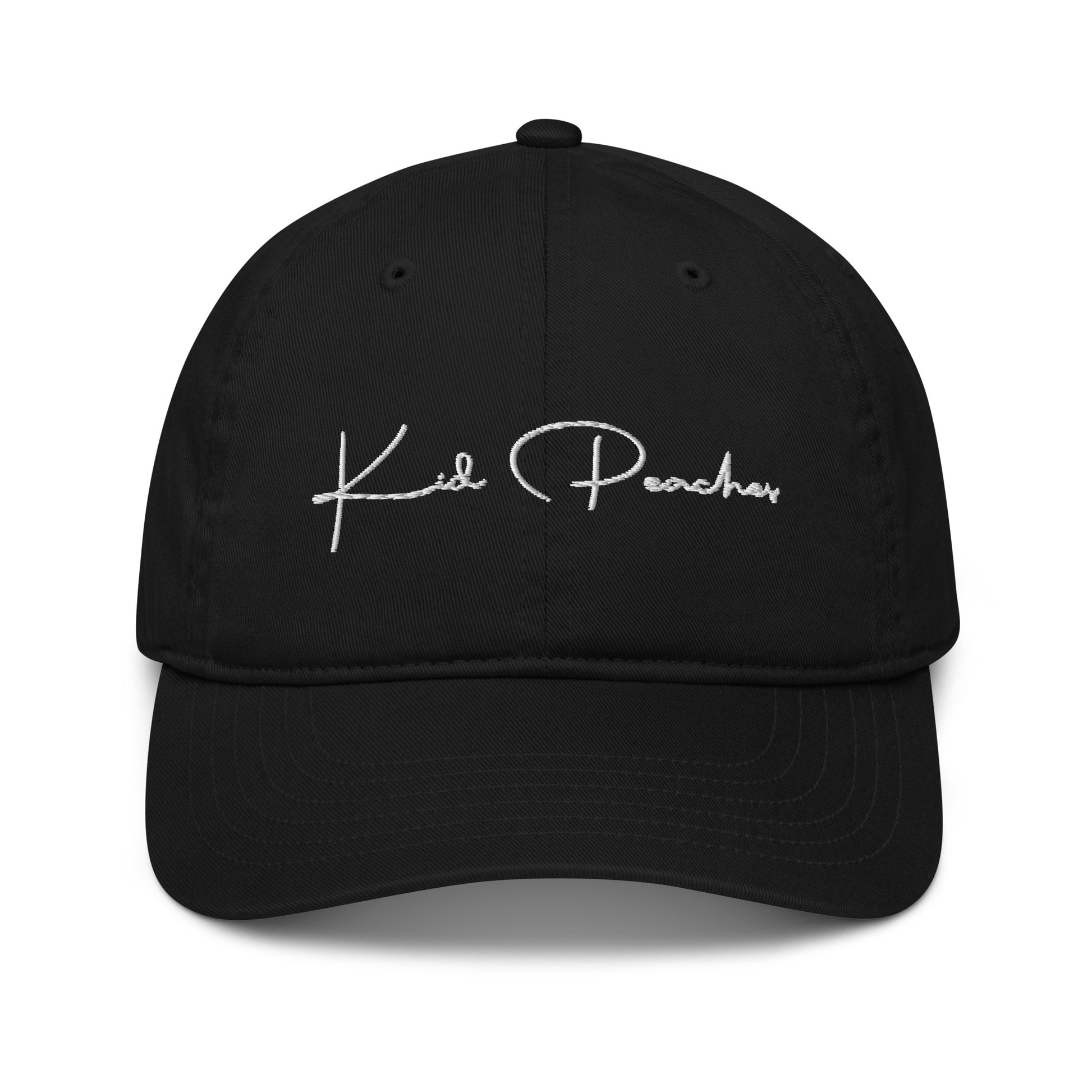 Black Organic Baseball Cap Front View