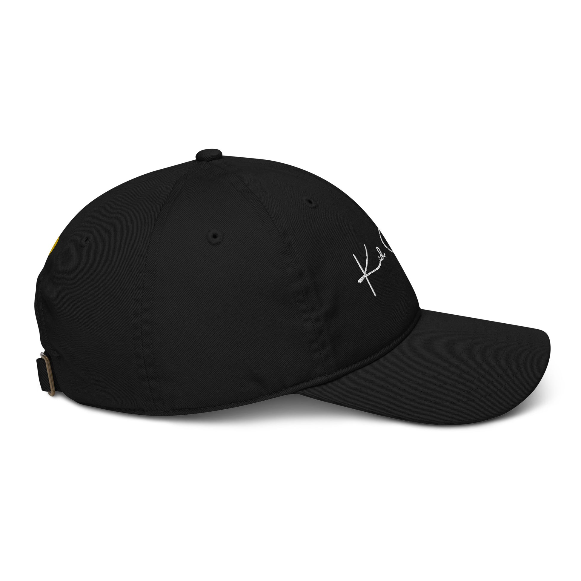 Black Organic Baseball Cap Full Right View