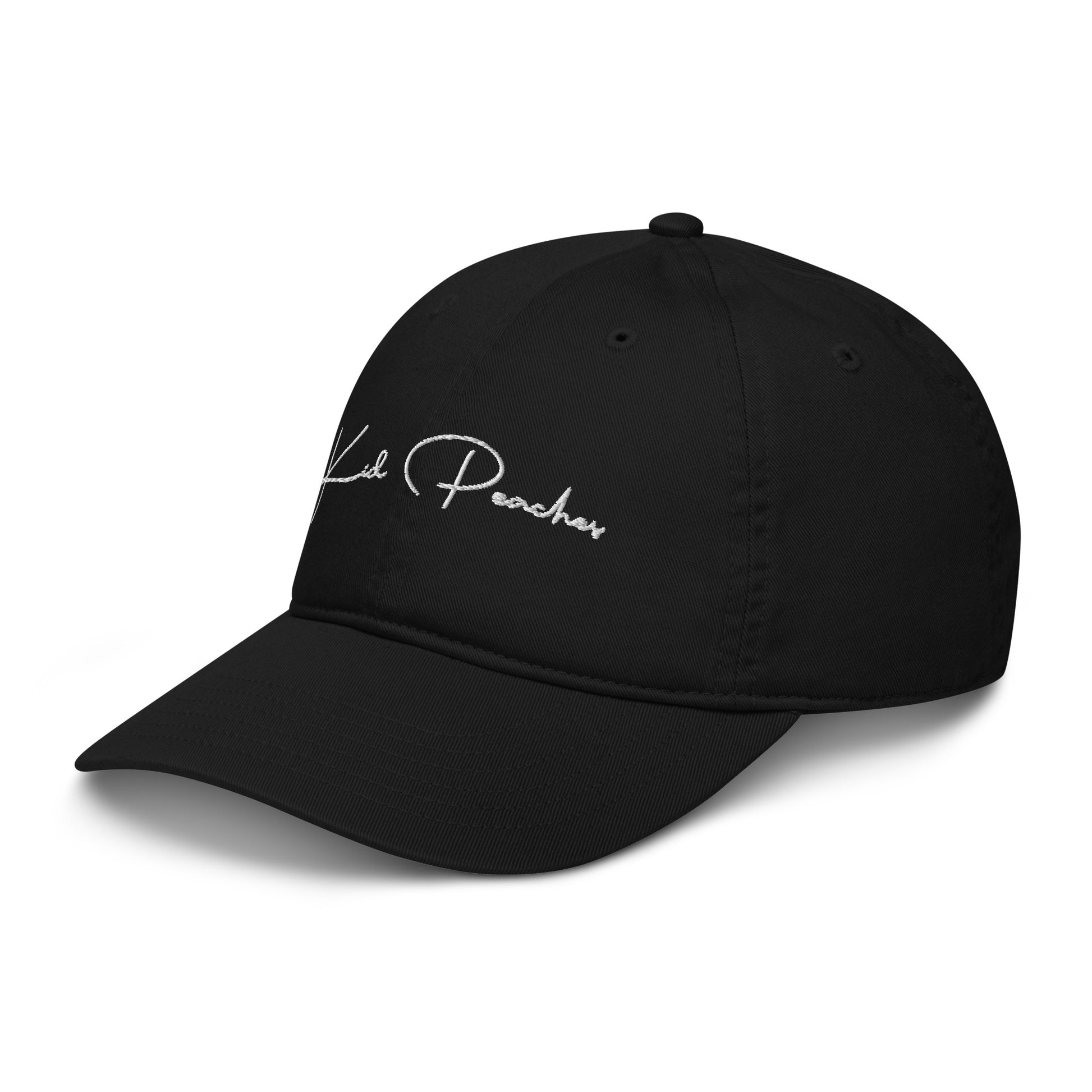 Black Organic Baseball Cap Left View