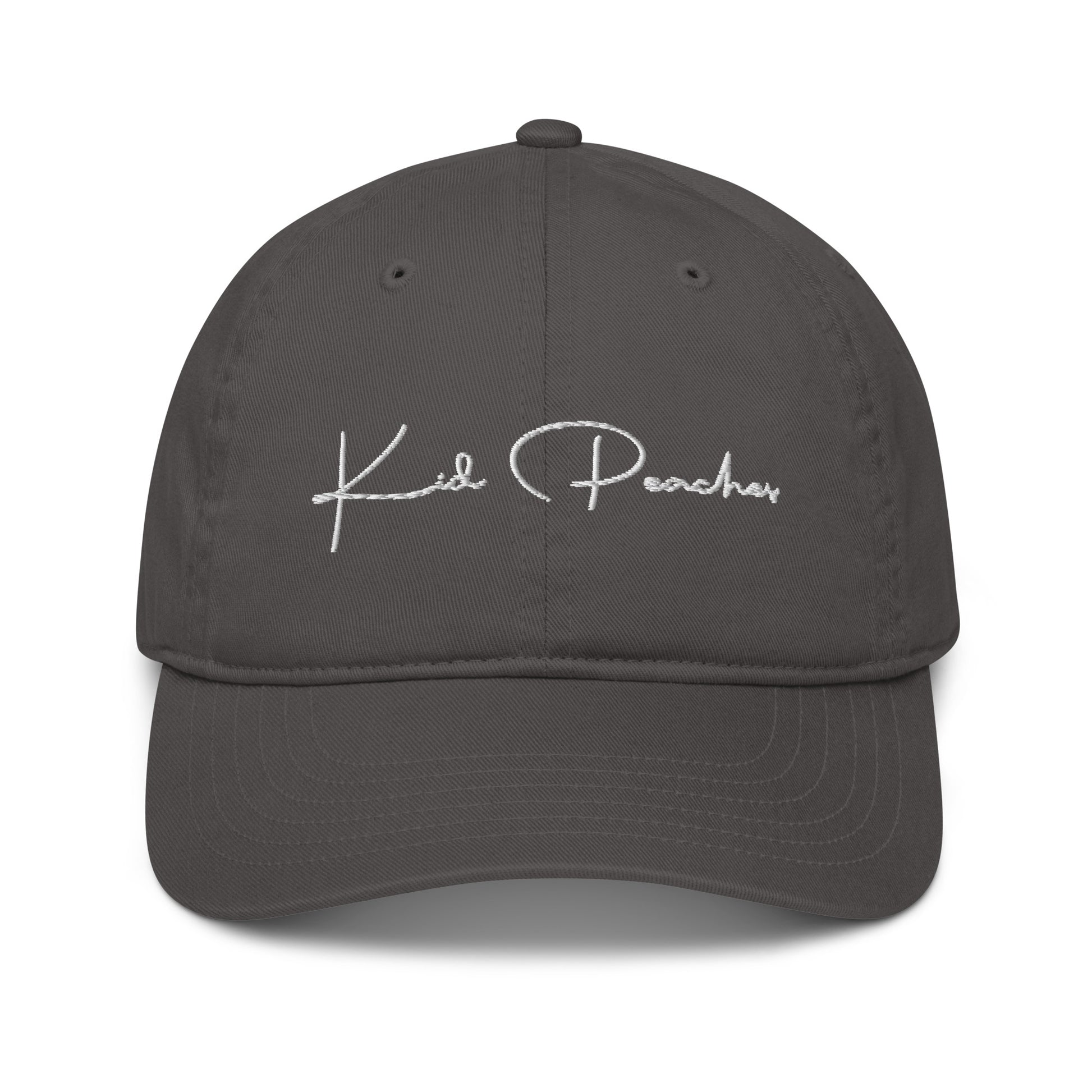 Charcoal Organic Baseball Cap Front View