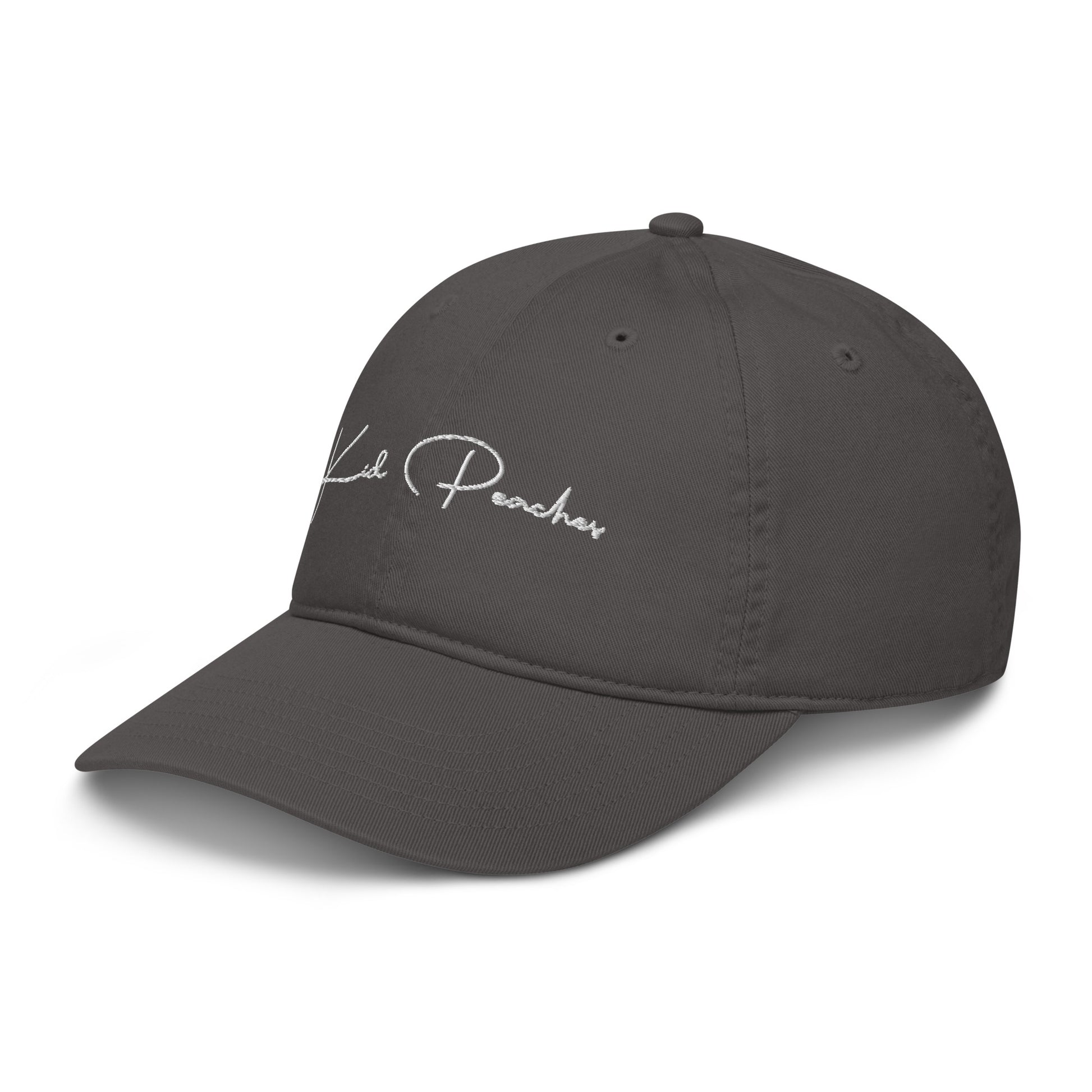 Charcoal Organic Baseball Cap Left View