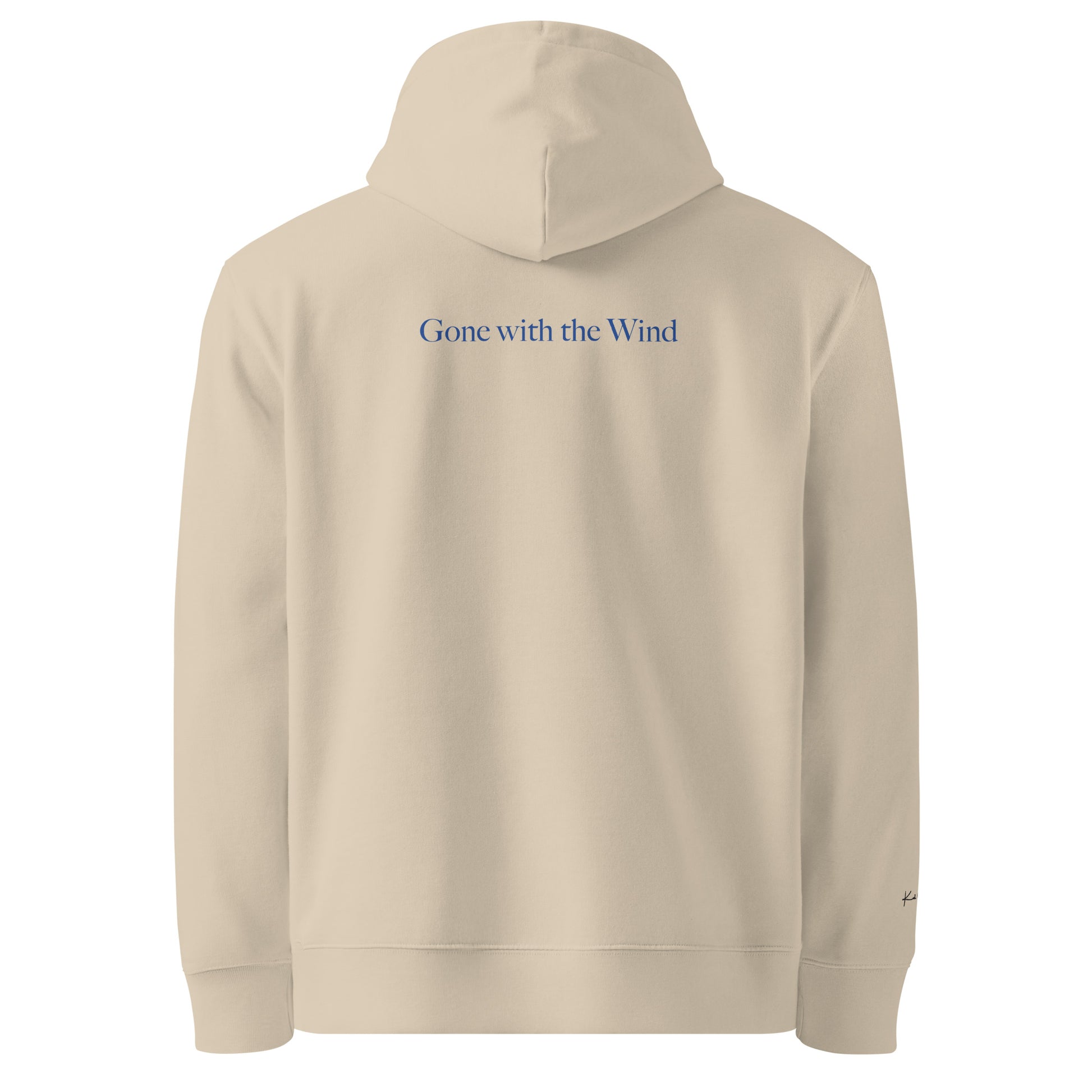 Gone with the Wind - Beige Essential Eco Hoodie Back View