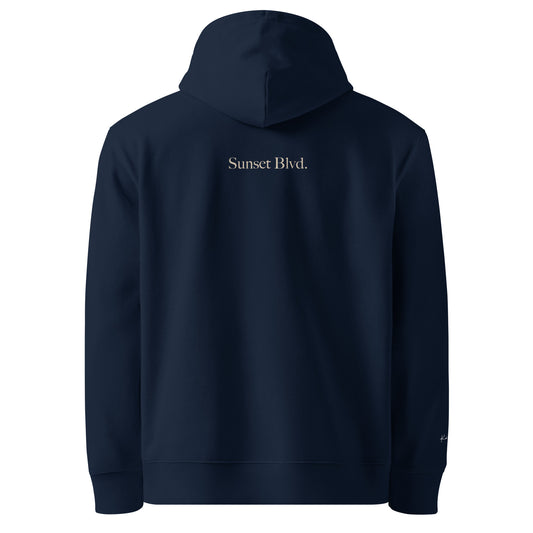 Sunset Blvd. - White Essential Eco Hoodie Back View
