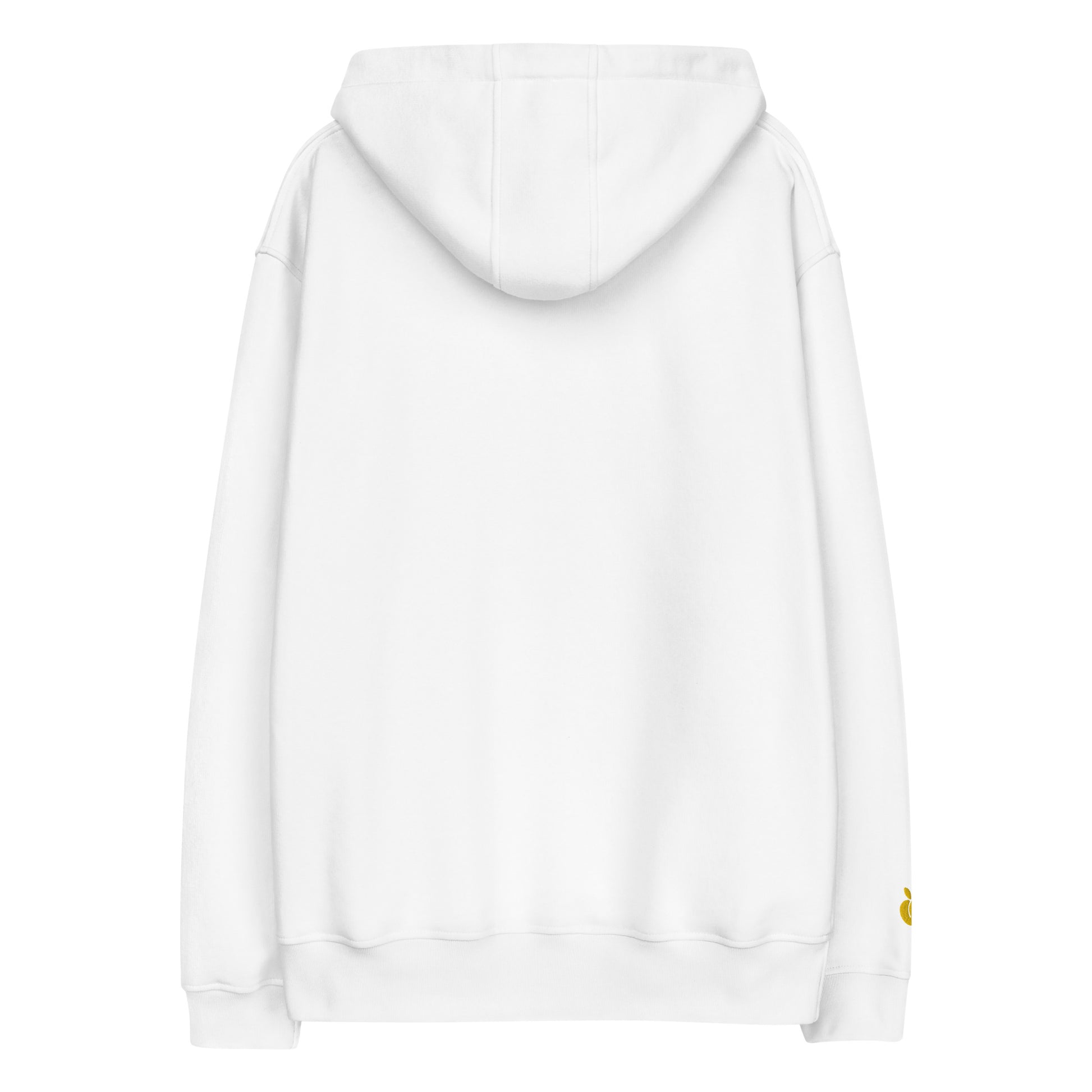 White Eco Hoodie Back View